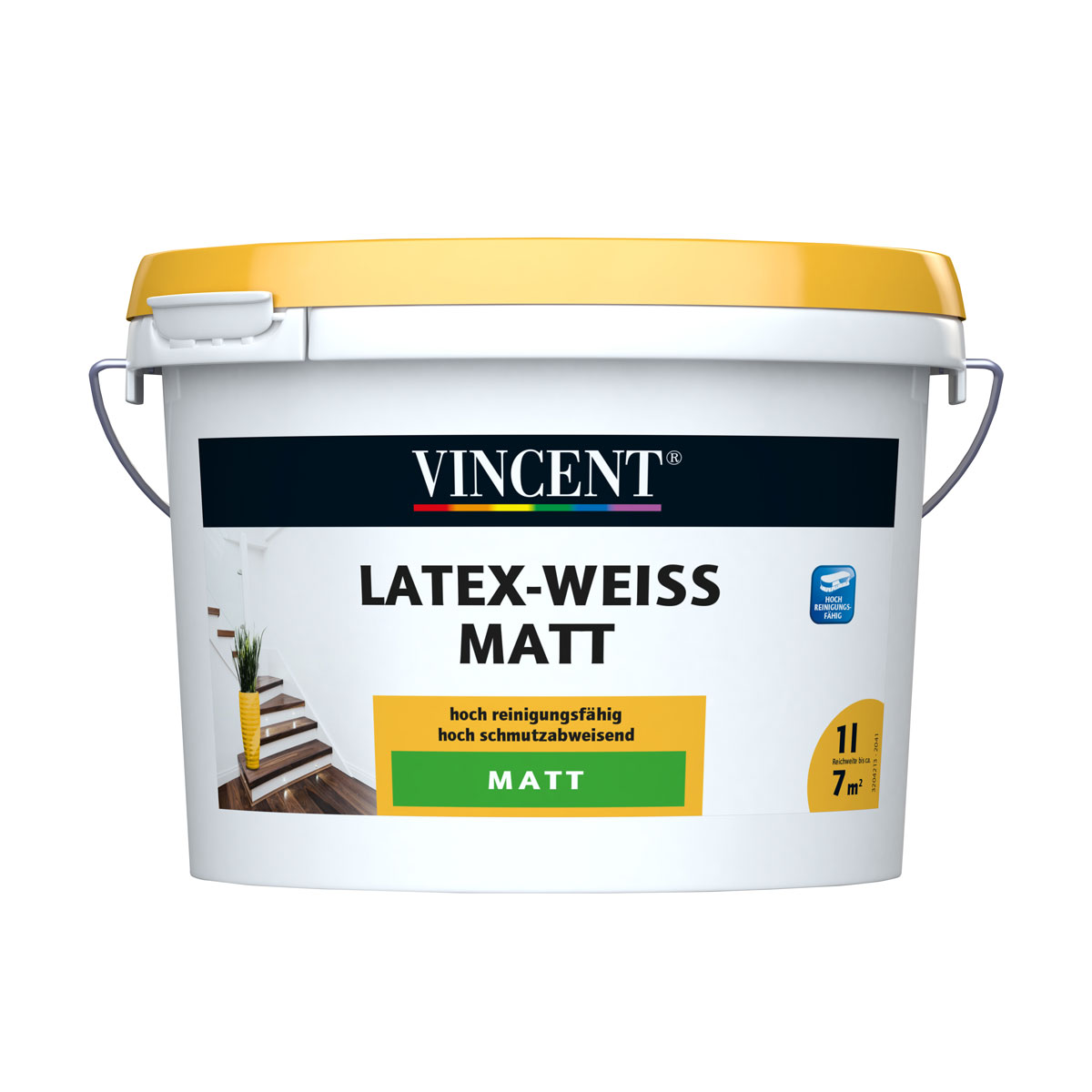 Vincent Latex-Weiß Matt 1 L Bild 1