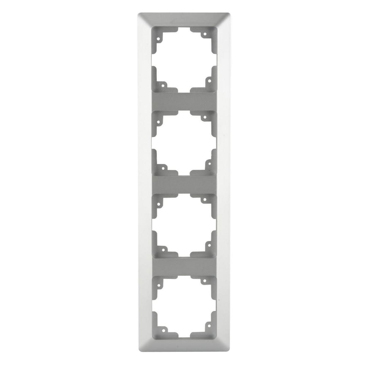 Abdeckrahmen Le Mans 4-fach silber Serie 603