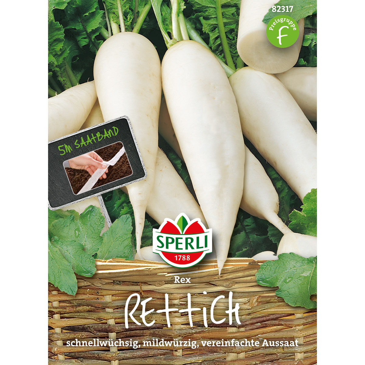 Sperli Rettich Rex 5 m Saatband Bild 1