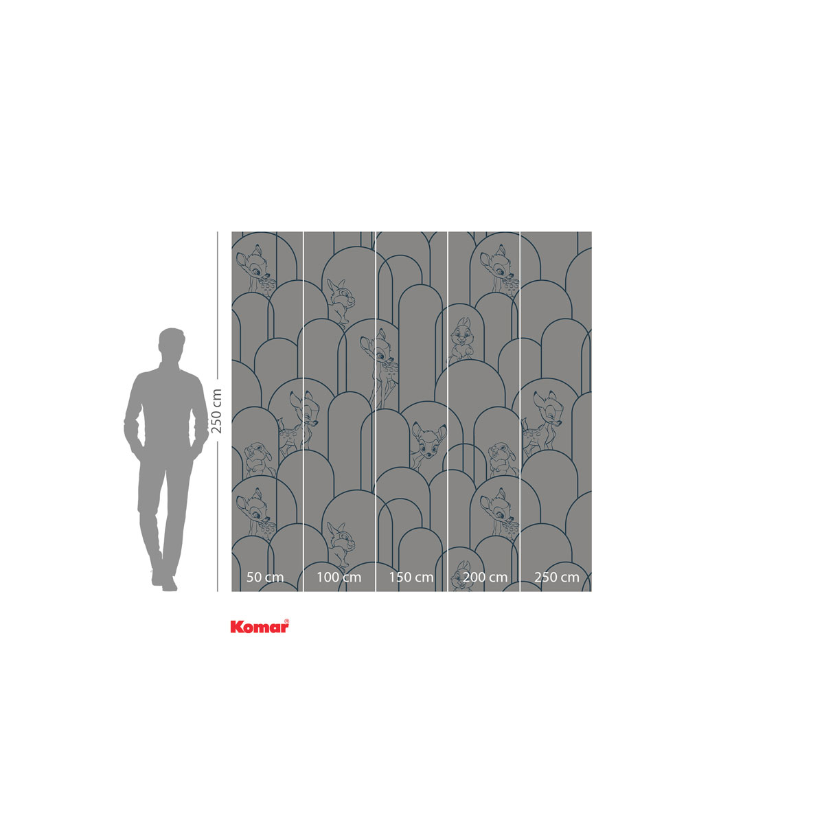 Komar  Vlies Fototapete Hide away Bambi 250x250 cm Bild 3