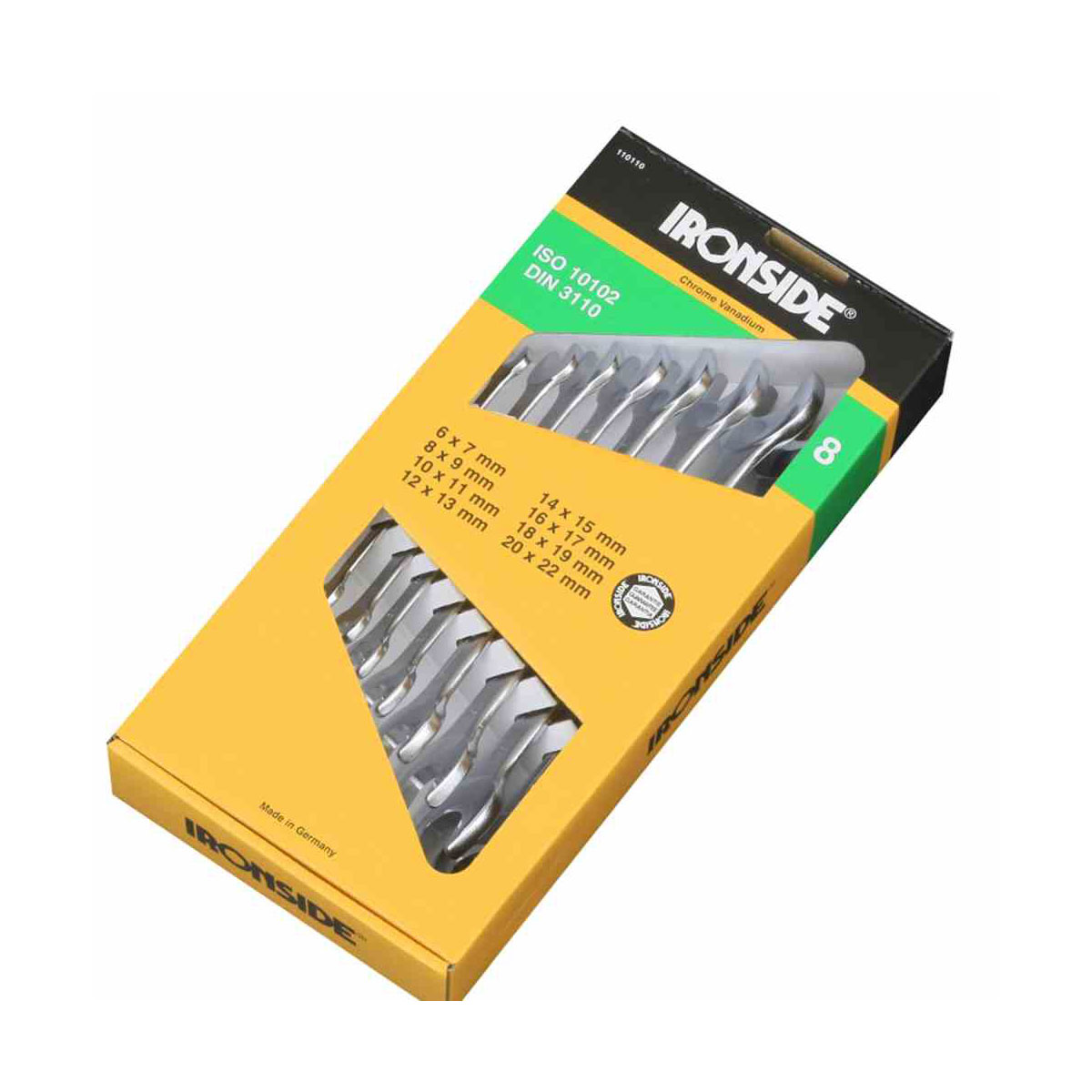 Ironside Doppel-Maulschlüssel-Satz 8-teilig
