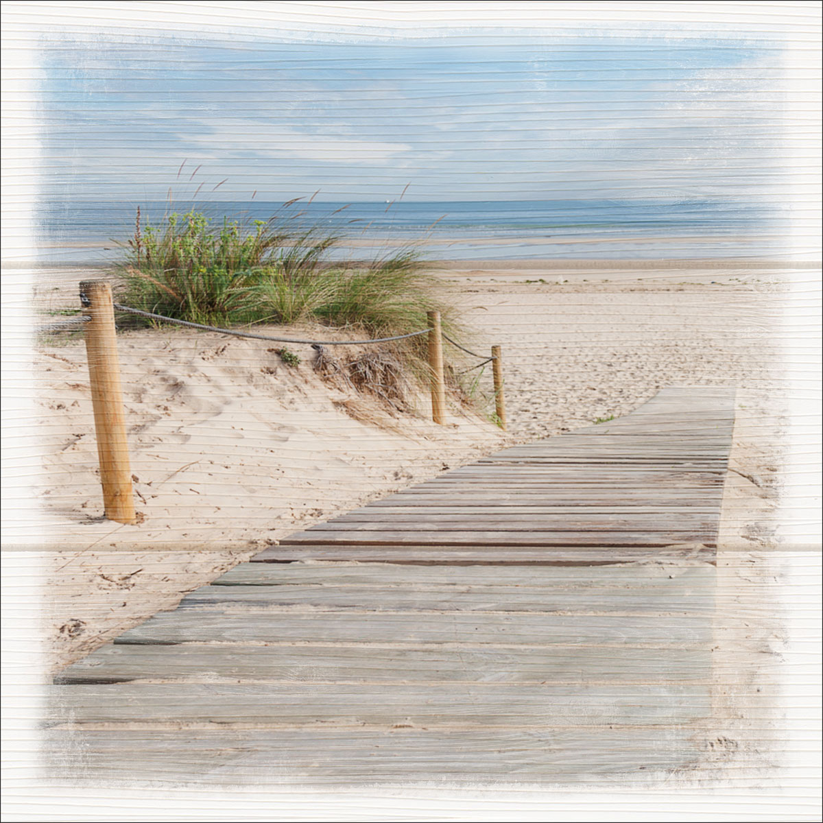 Canvas-Art Strand Art 30 x 30 cm