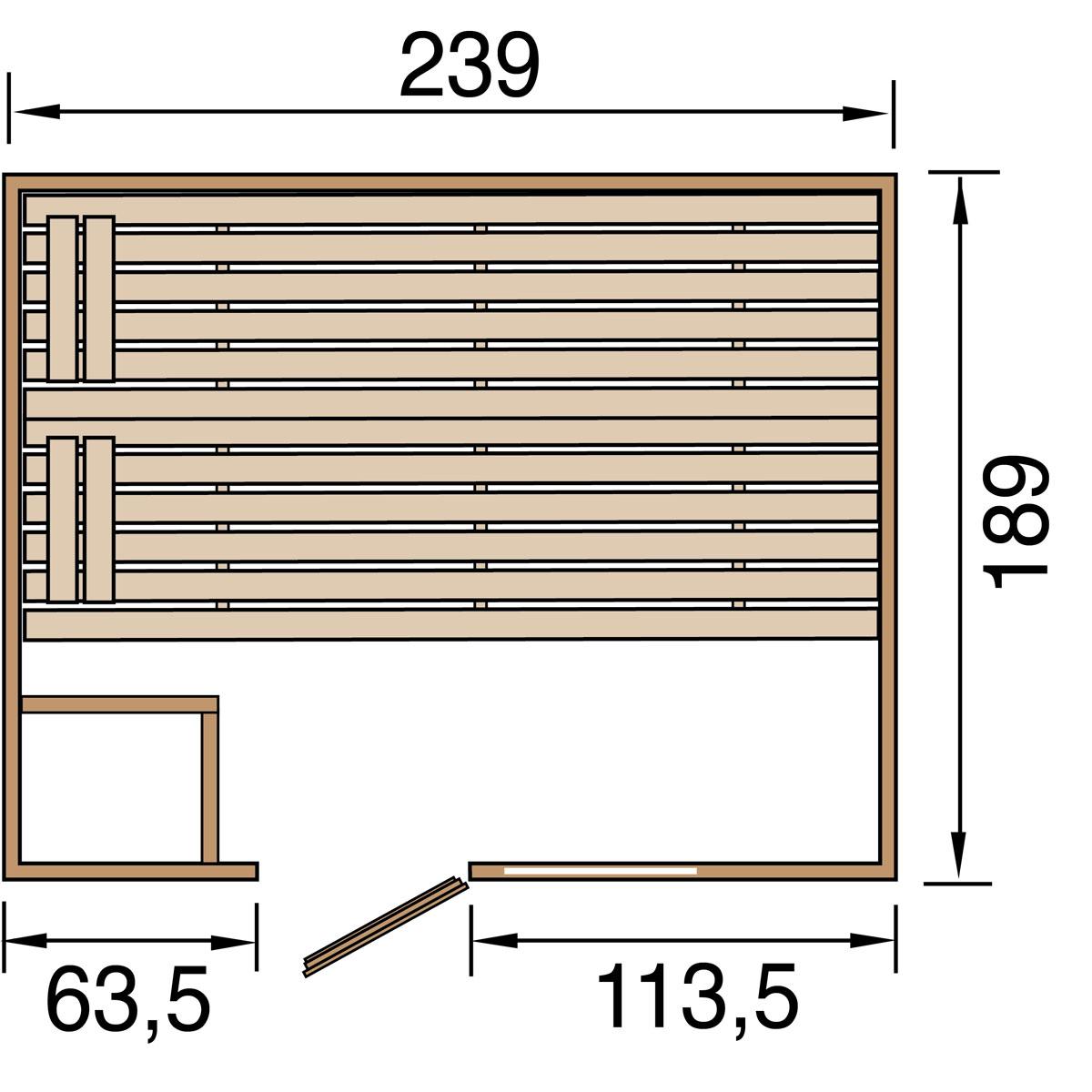Weka Massivholzsauna „Valida 4“, GTF Bild 3