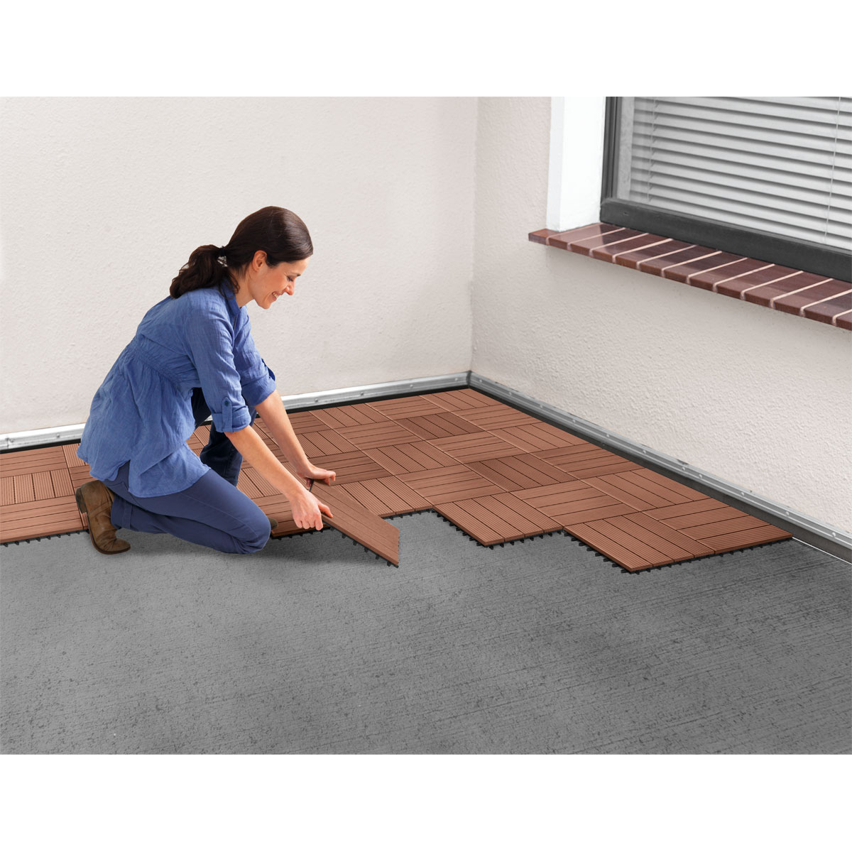 Hartmann  WPC-Klickfliese braun 30 x 30 cm Bild 5