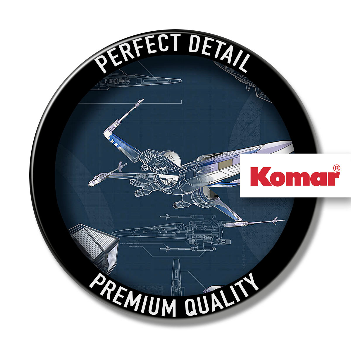 Komar  Vlies Fototapete Star Wars Blueprint Dark 400x280 cm Bild 3