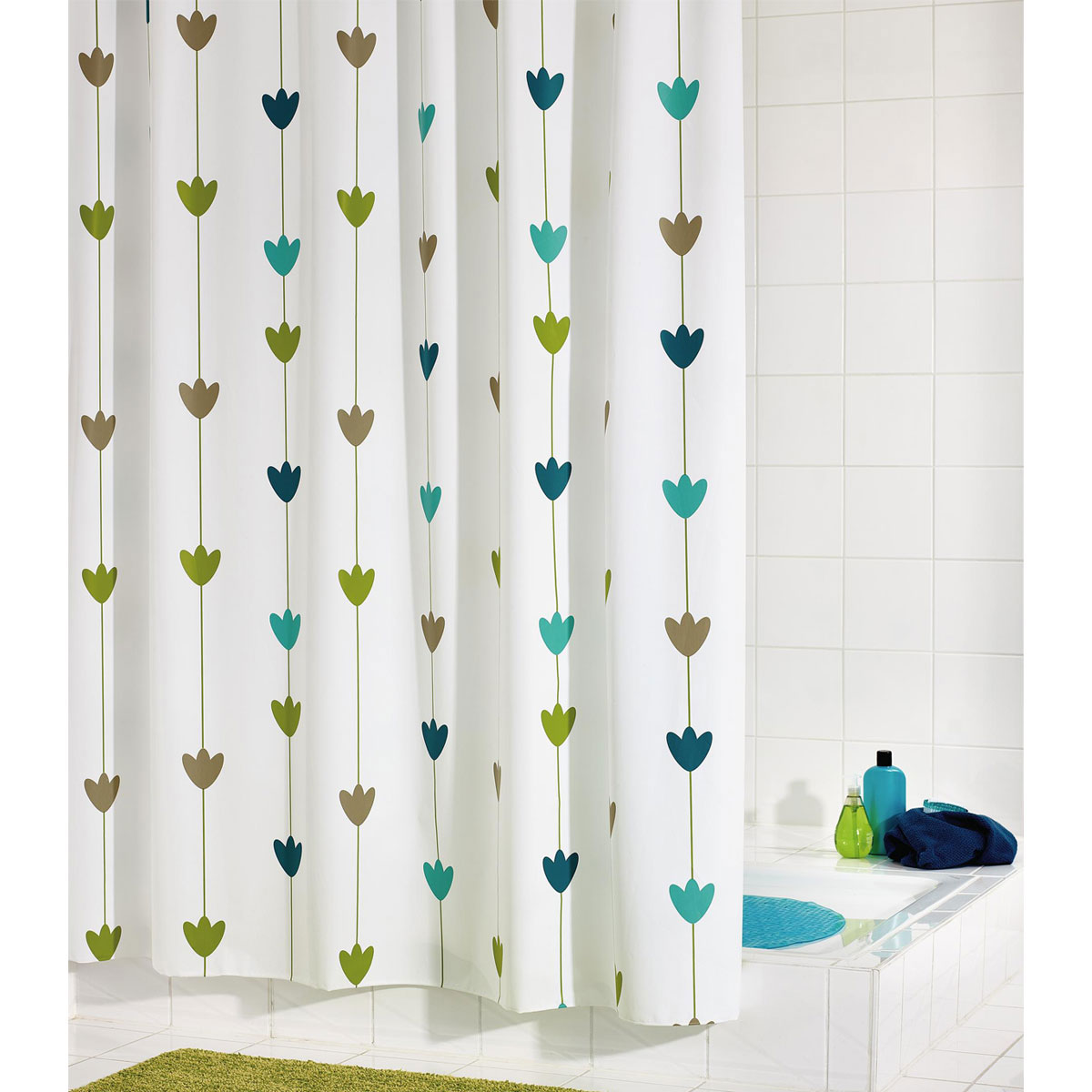 Valblue  Duschvorhang Folie ca 180 x 200 cm Lilia multicolor Bild 2