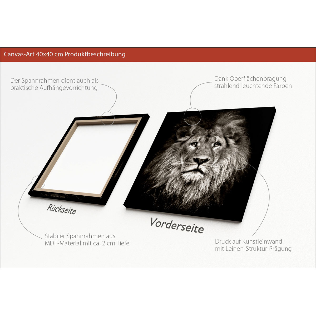 Kunstleinwand AN827N5 40 x 40 Bild 3