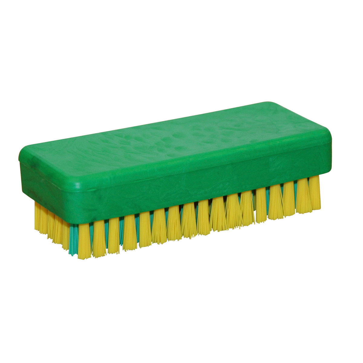 Handwerkerbürste mit Nagelreihe gelb/ grün