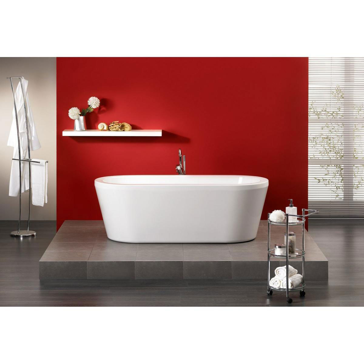 Ottofond Freistehende Badewanne Flora 1800 x 800 x 60 mm weiß Bild 2