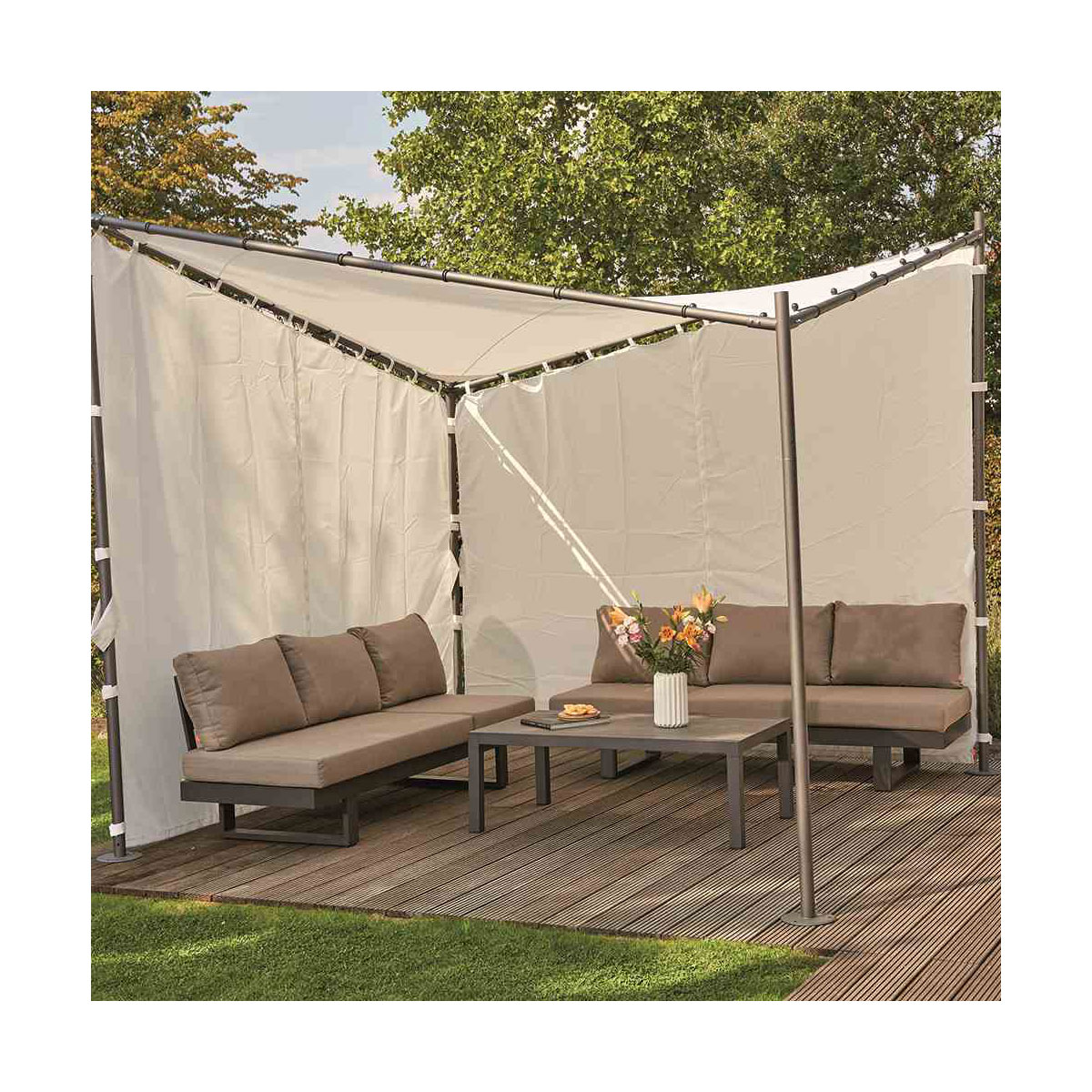 Siena Garden Seitenteile Berlino 300 x 197 cm weiß Bild 2