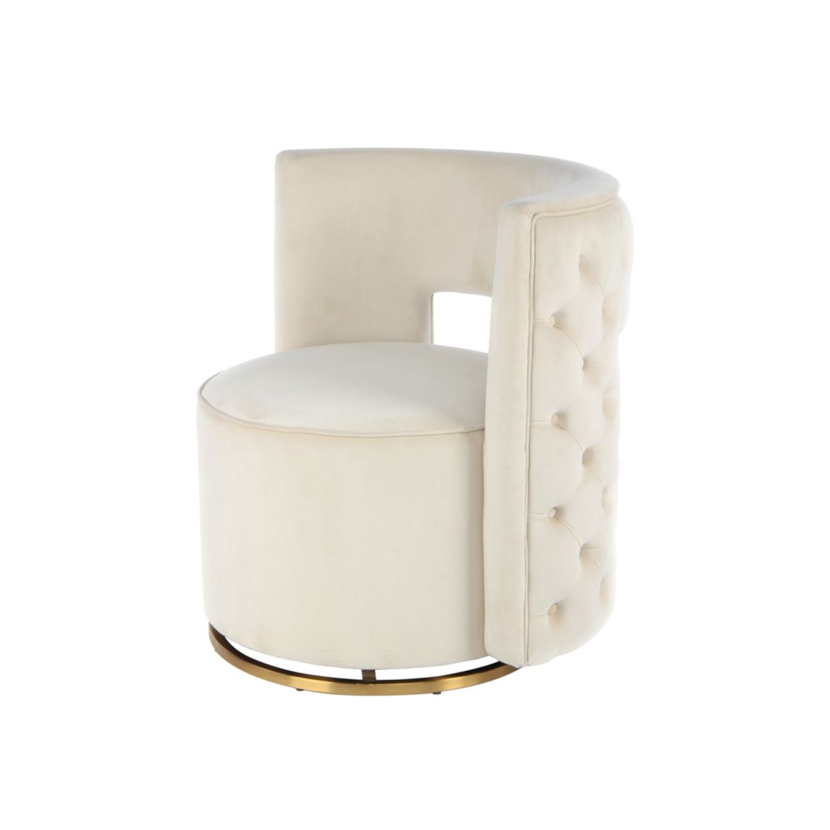 Sessel Drehsessel Beverly 125 creme gold
