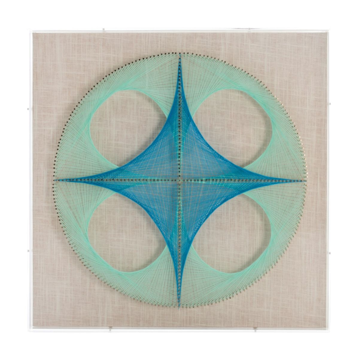 Faden-Wandbild Happiness 45x45cm