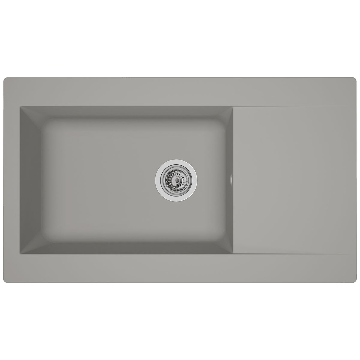 Respekta Mineralite Einbauspüle Denver 86 x 50 cm grau Bild 1