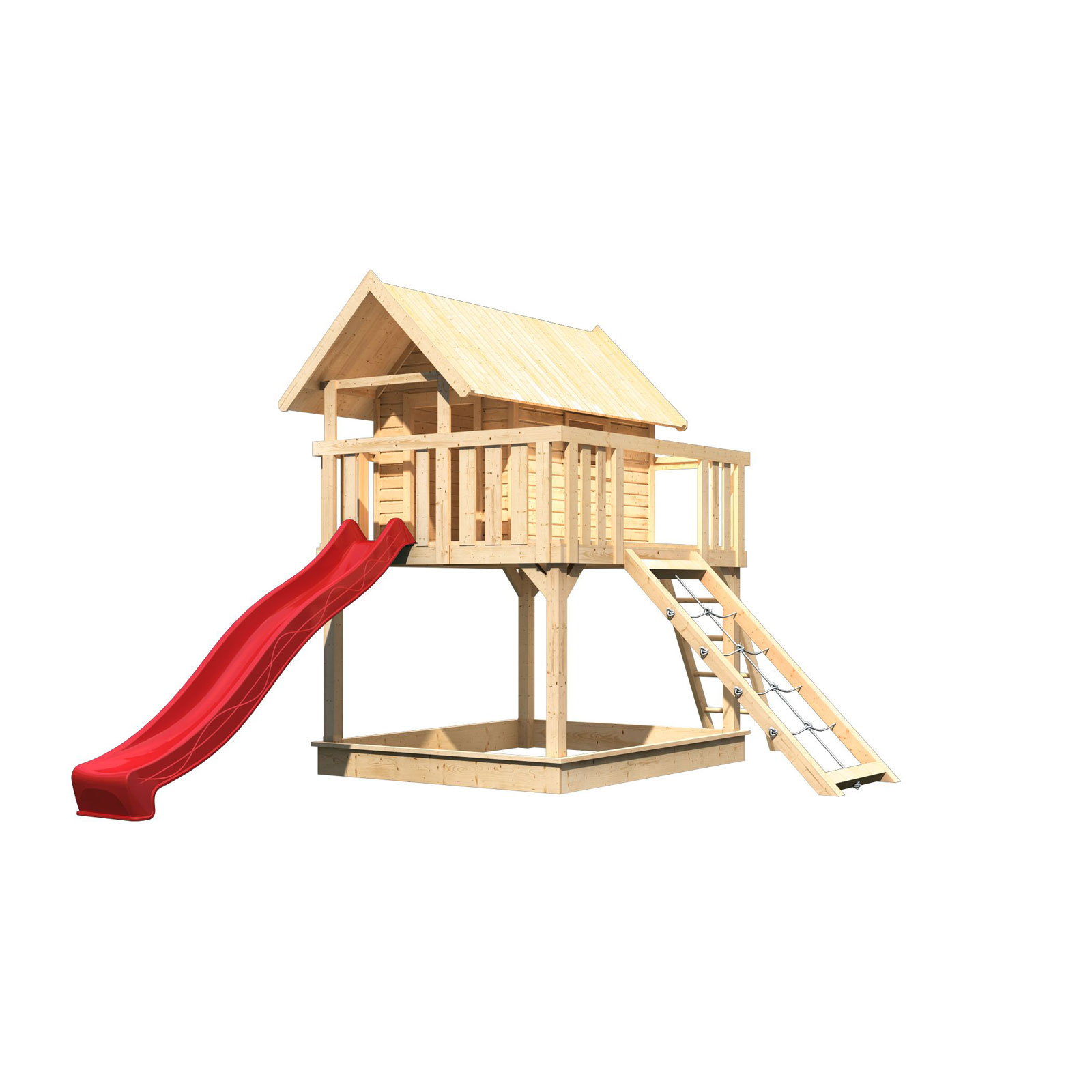 Karibu Fidel inklusive Rampe naturbelassen Rutsche rot Bild 3