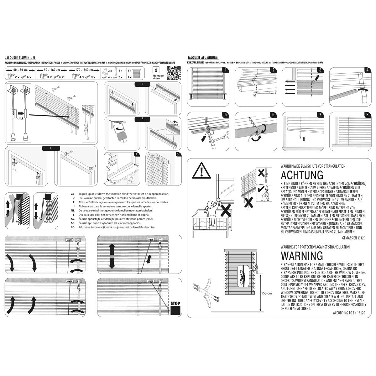 Gardinia  Jalousie Alu 25 mm 100x130 cm silber Bild 8