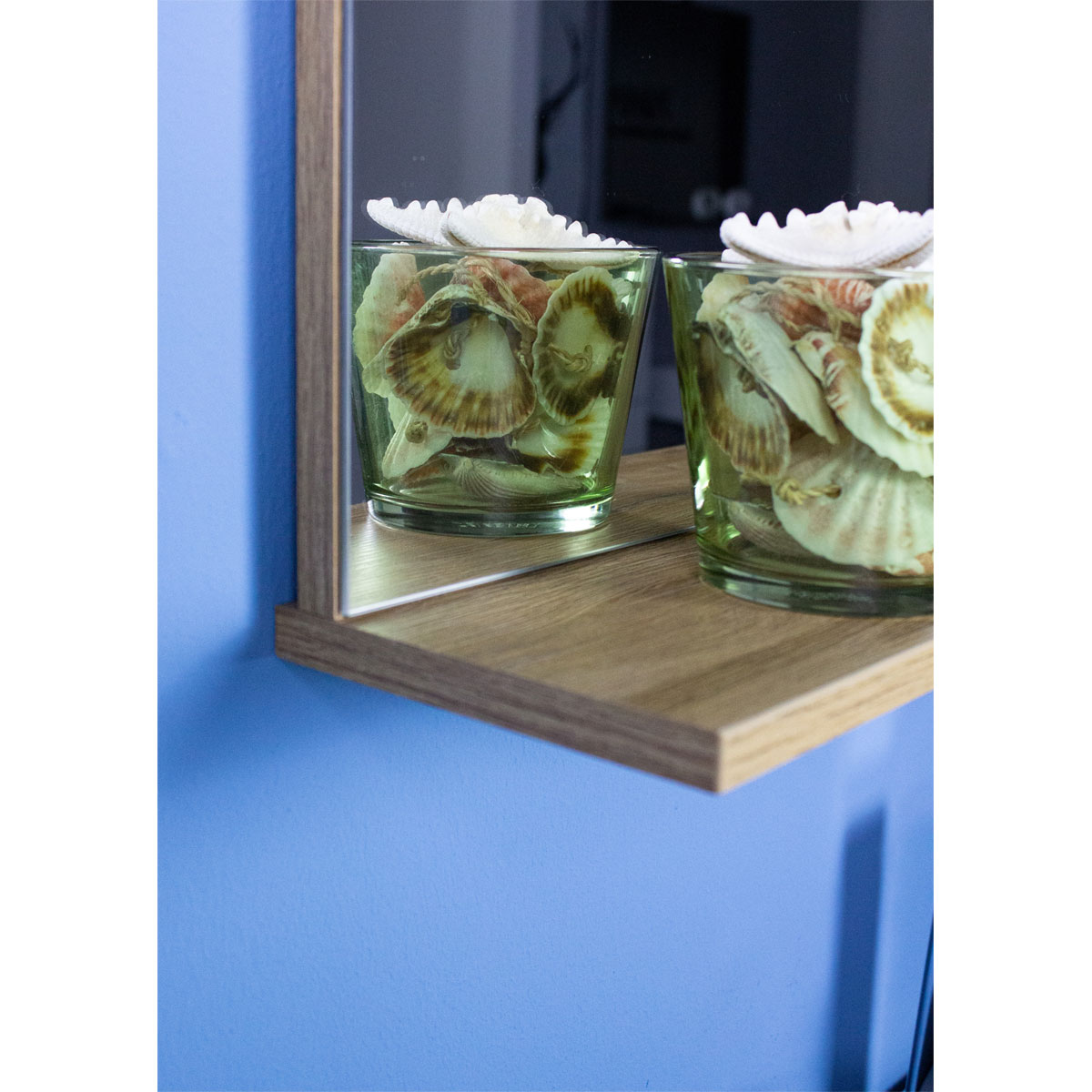 Spiegel Vision mit Ablageboden und LED-Beleuchtung 76 x 75 x 15 cm weiß Bild 3