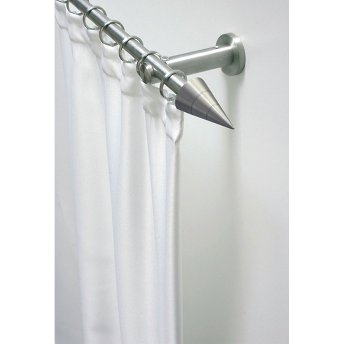 Gardinia Gardinenstange Kegel Durchmesser 20 mm 120 cm Edelstahl-optik Bild 3