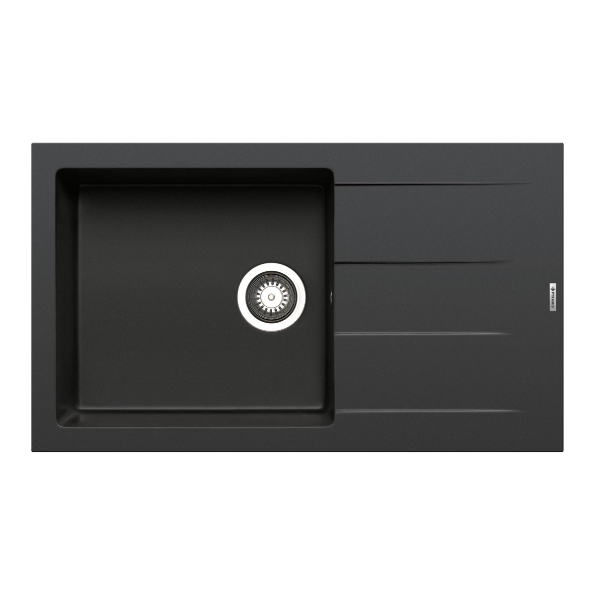 Pyramis  Einbauspuele ATHLOS PLUS 86 x 50 cm 1B 1D Granit Carbon Bild 1