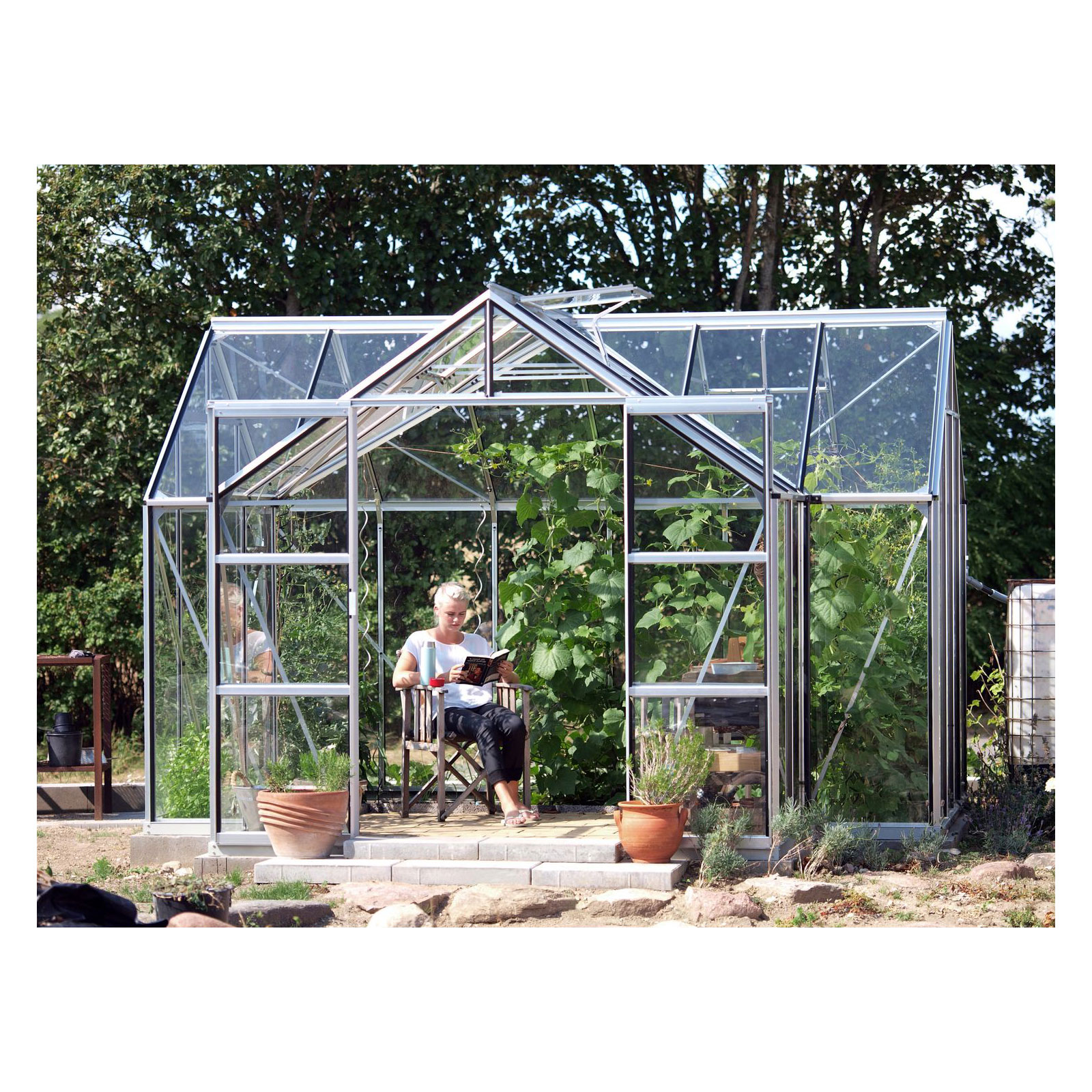 Vitavia Gewächshaus Sirona 13m² 3 mm silber Bild 3