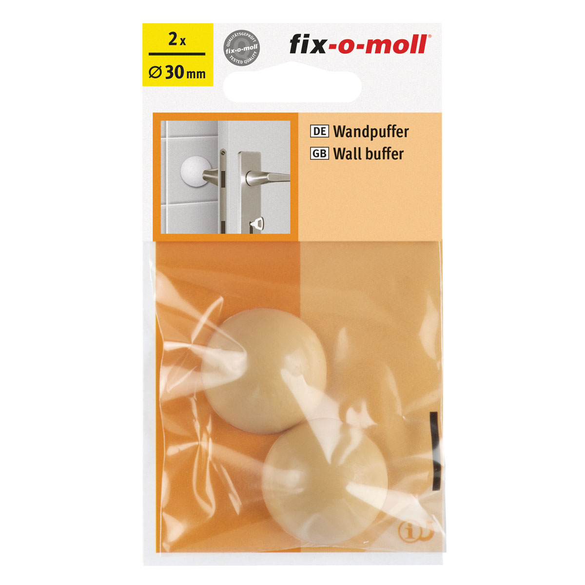 Suki Wandpuffer-Set klebend 3 cm beige 2 Stück Bild 2
