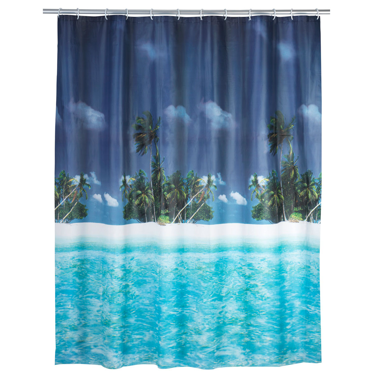 Wenko  Duschvorhang Palmenstrand 180 x 200 cm Bild 1
