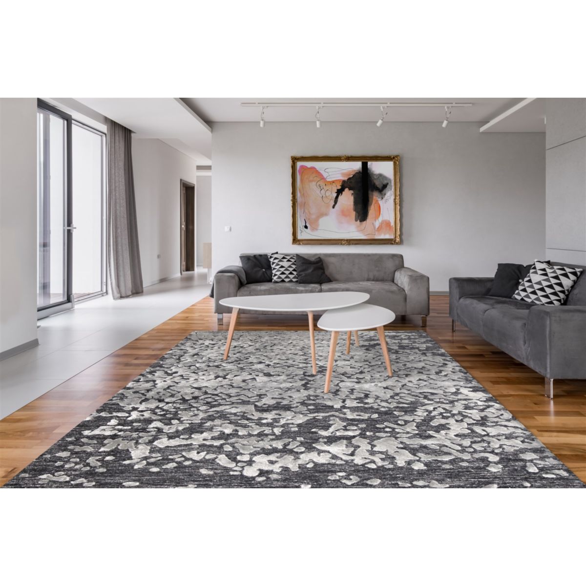 Damast 400 Braun / Natural 140cm x 200cm Bild 2