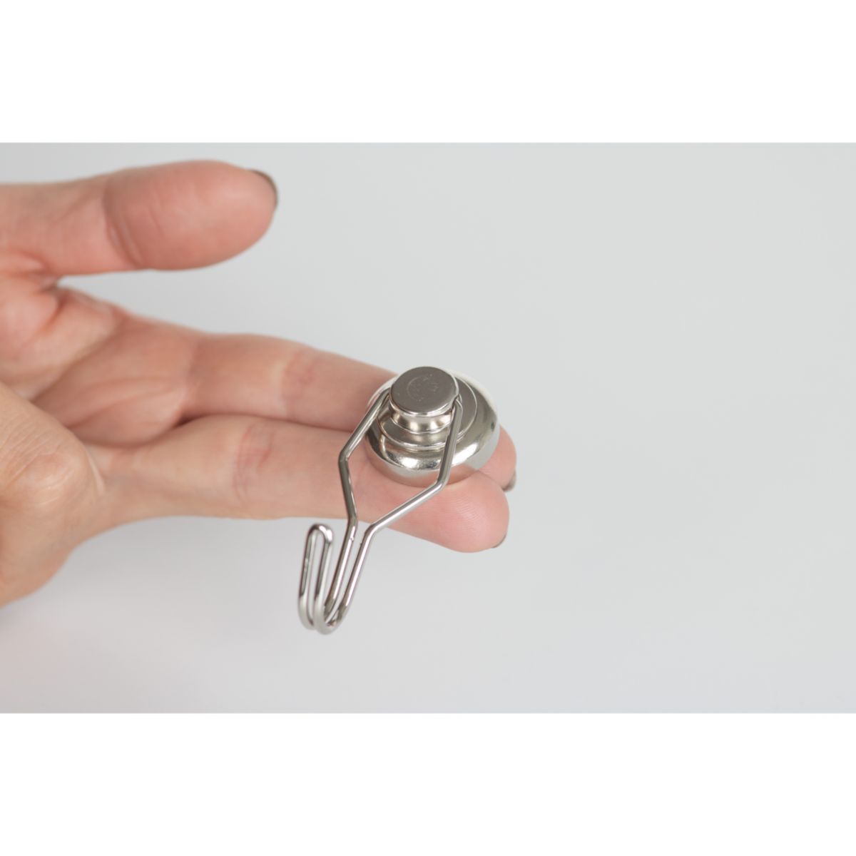 Suki Topfmagnet Neodym Ø 25 mm, mit drehbarem Haken 50 mm, silber Bild 6