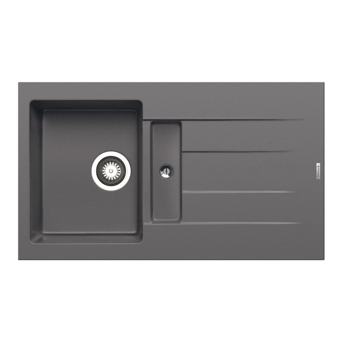 Pyramis  Einbauspuele ATHLOS 86 x 50 cm 1 1/4B 1D Granit grey Bild 1