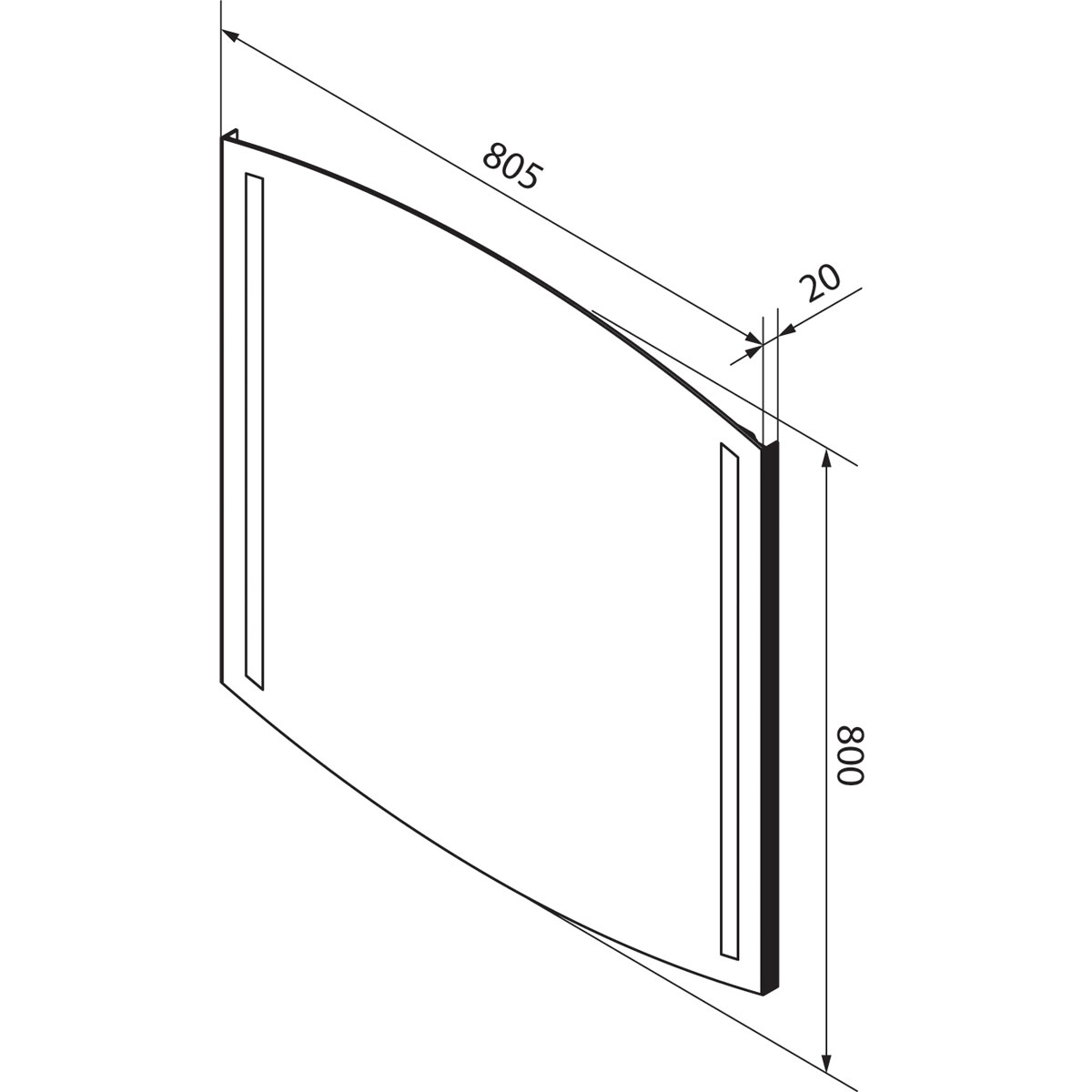 Fackelmann  Spiegelelement B.Style 805 x 800 x 20 mm LED Bild 8
