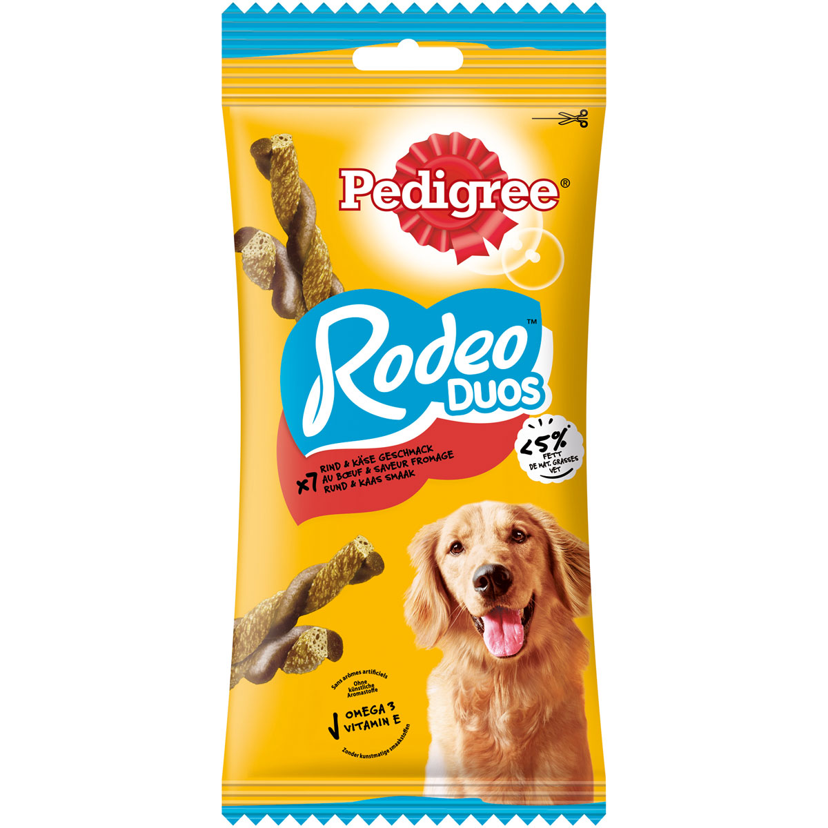Pedigree  Rodeo mit Rind Käse 7 St./123g