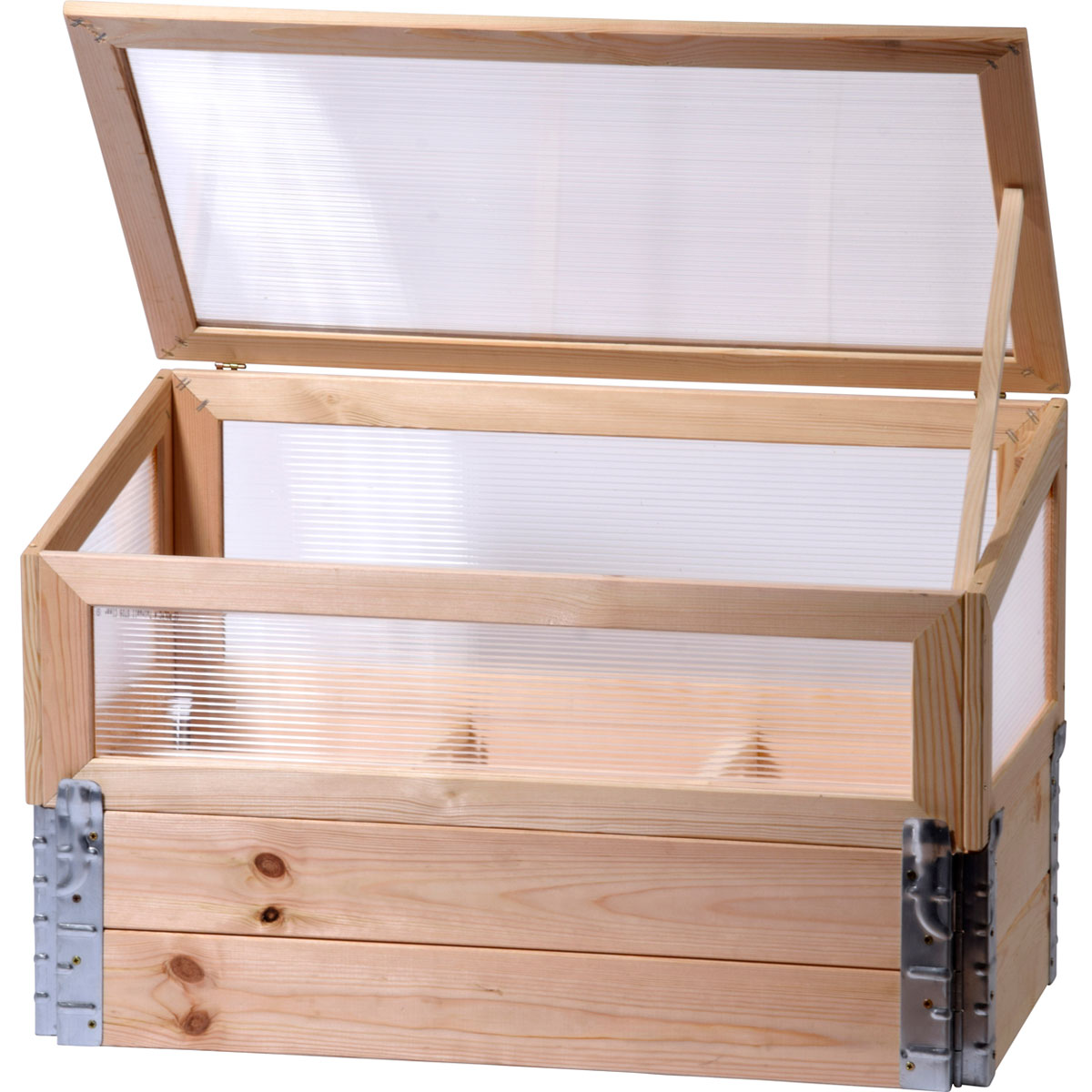 dobar Frühbeet mit Pflanzkasten beige 100 x 50 x 50,2 cm