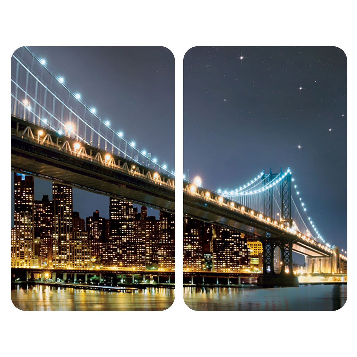 Wenko Herdabdeckplatte Brooklyn Bridge 2er Set Bild 1