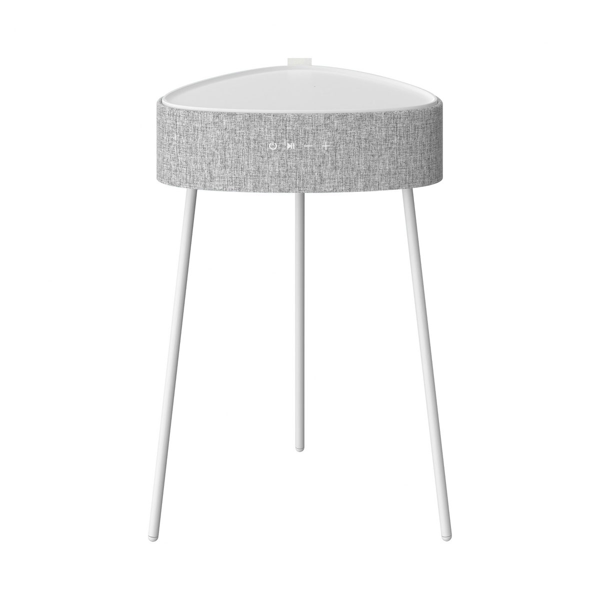 Fontastic Tisch Mesu mit drahtlosem Lautsprecher weiß