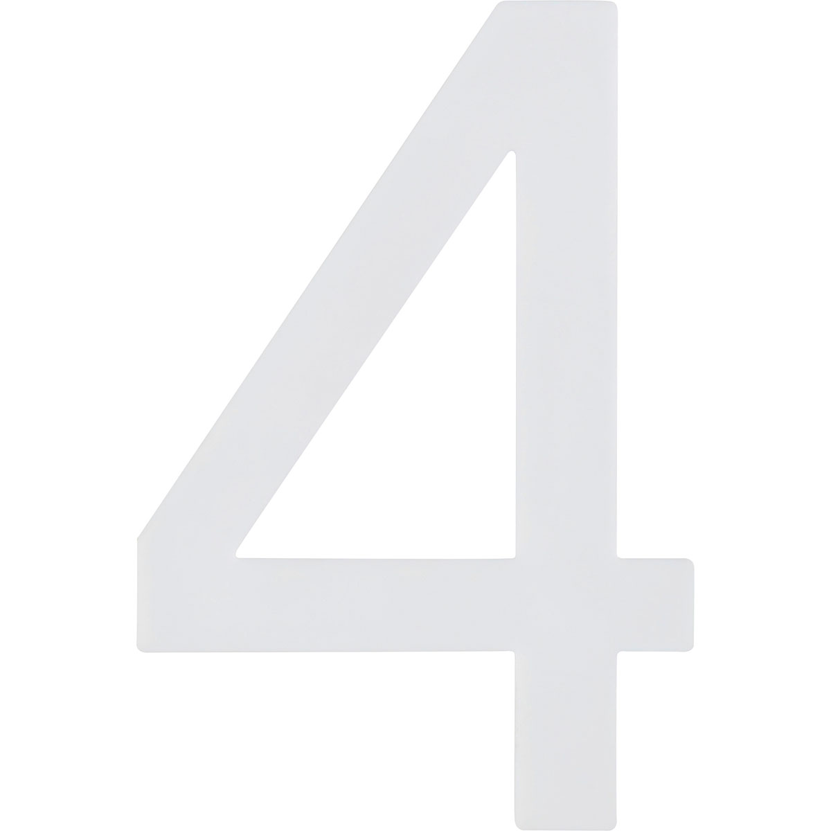 Alpertec Hausnummer 4 nachtleuchtend selbstklebend weiß-grün Bild 1