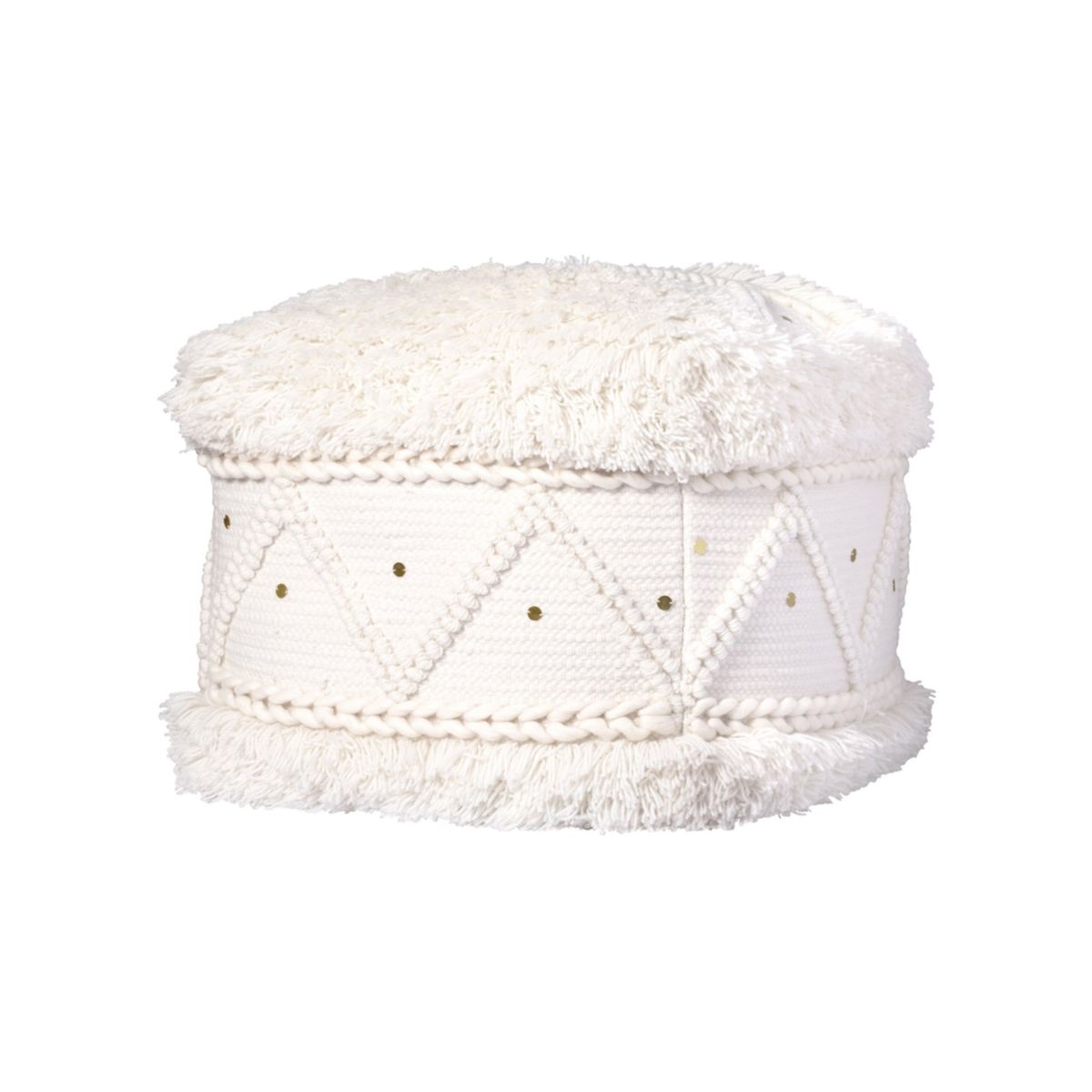 Pouf Hocker Bohist 525 creme 50x50cm