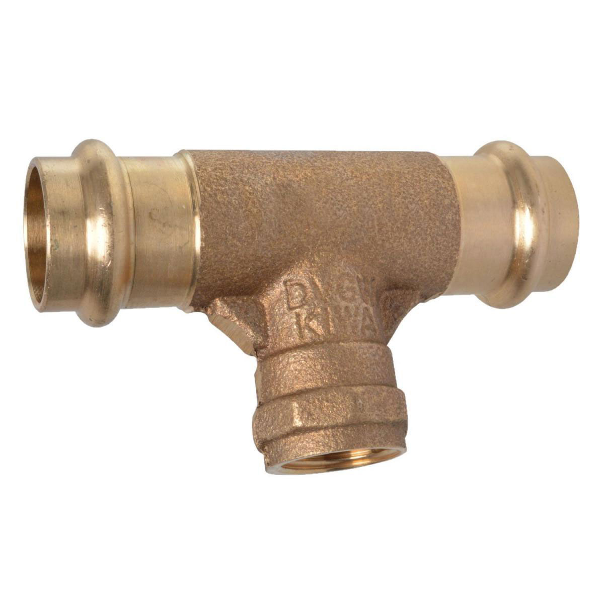 Kirchhoff T-Stück Pressfitting für Kupfer 22 mmx1/2IGx22 mm V-Kontur Bild 1