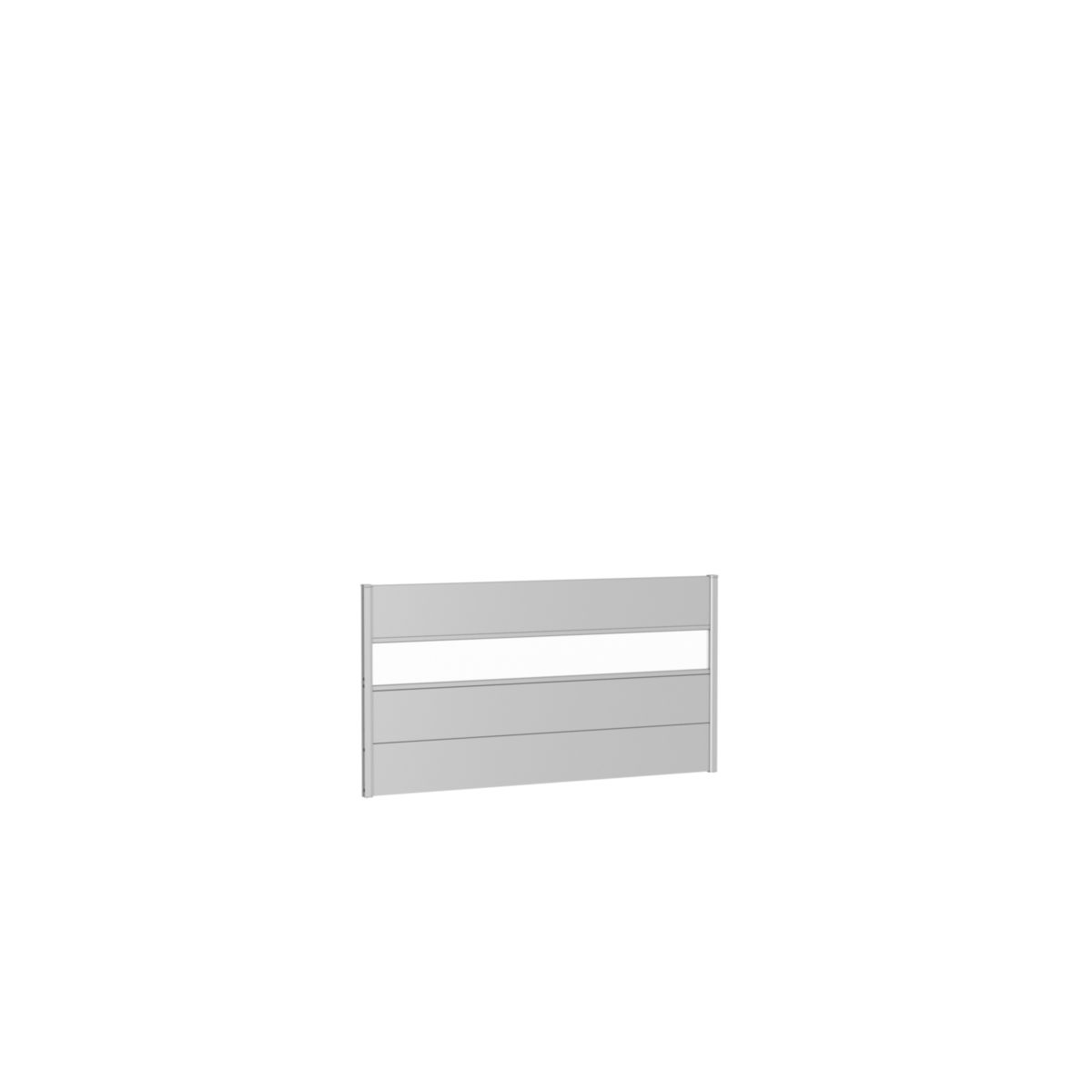 Biohort Wandpaneel für Sichtschutz mit Acrylglas 180x90 silber-metallic