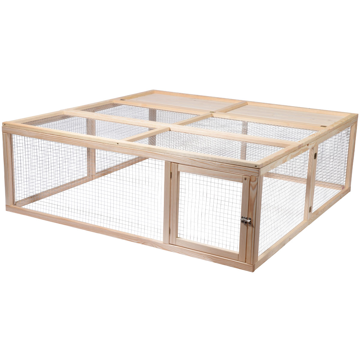 dobar Freilaufgehege 148 x 50 x 148 cm braun