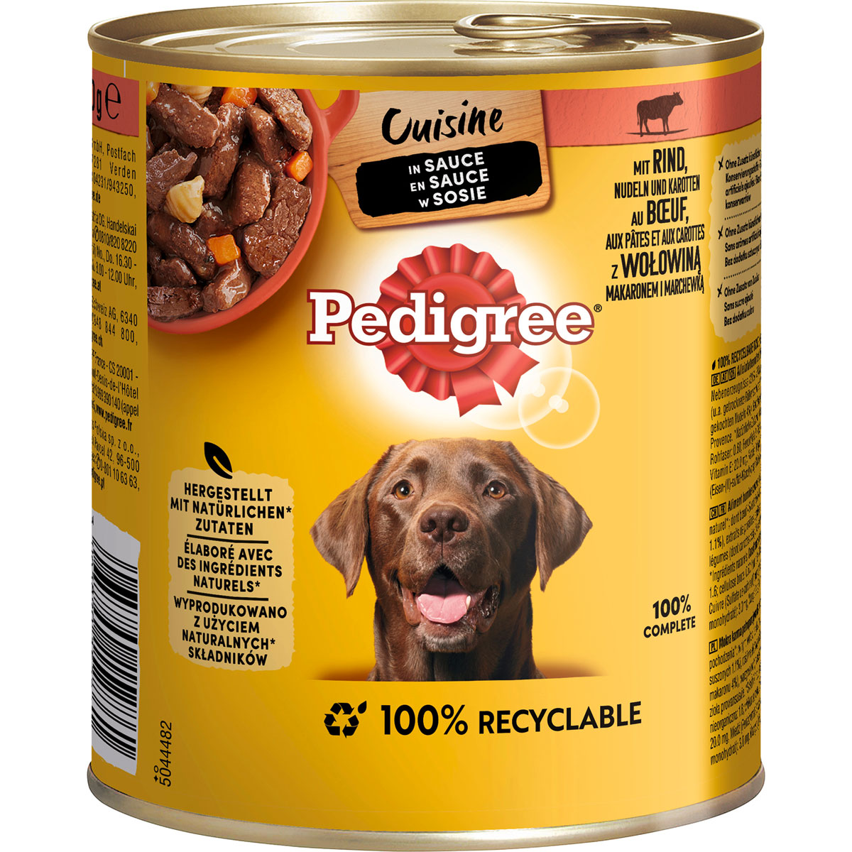 Pedigree Nassfutter Cuisine in Sauce Rind 800 g