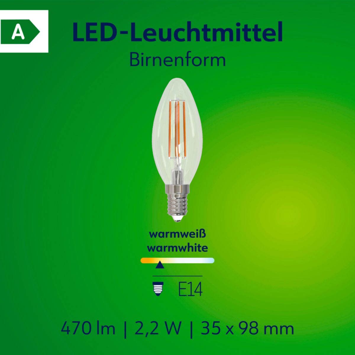 Retro LED Kerze EEK A E14E14 40W 470lm 2700K Bild 3