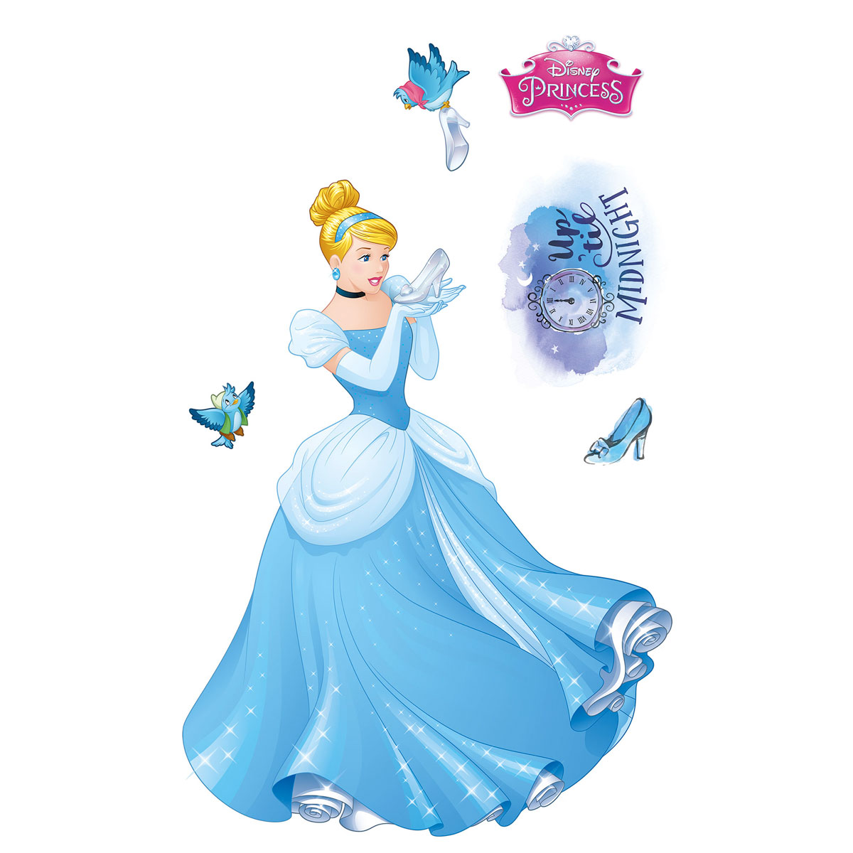 Komar  Selbstklebende Vlies Wandtattoo Cinderella XXL 127x200 cm Bild 2