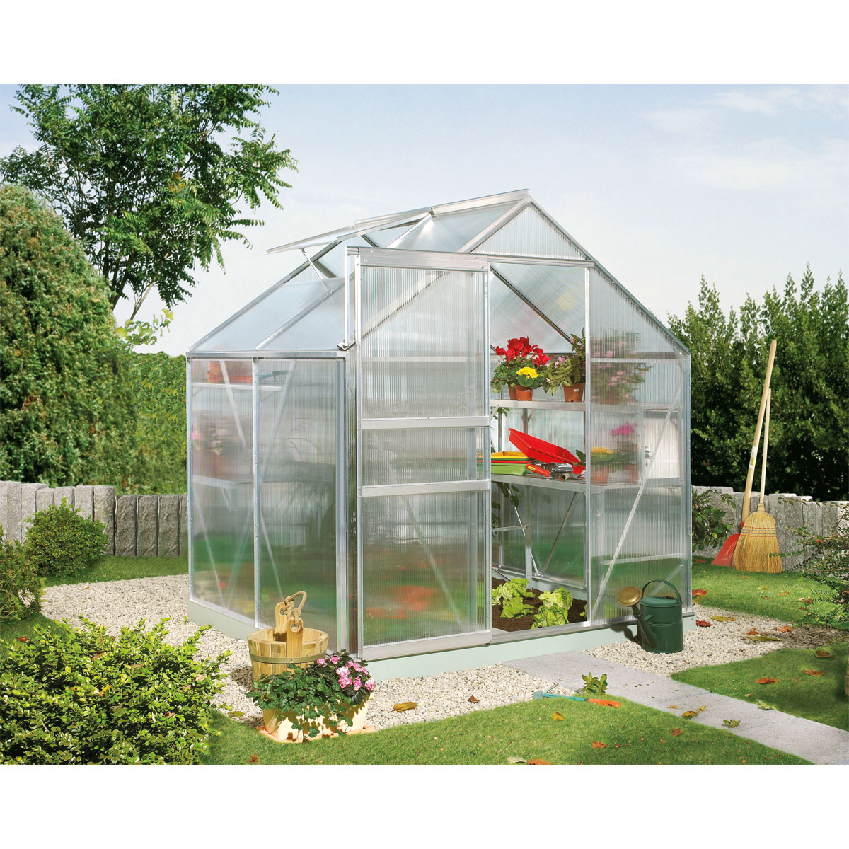 Vitavia Gewächshaus Calypso 3000 silber 6 mm 3m² Bild 1