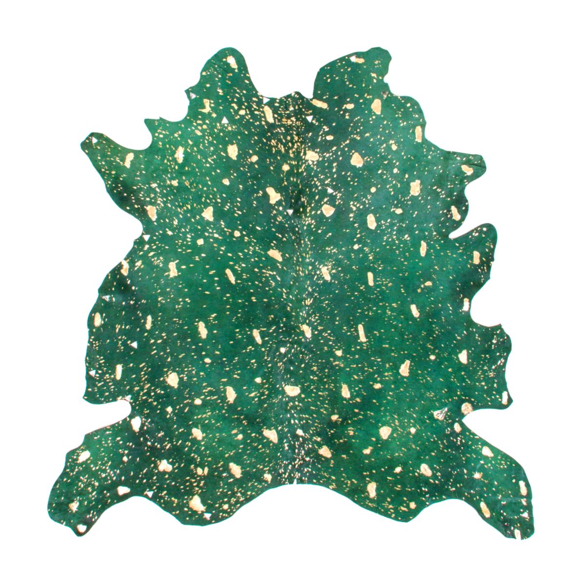 Rindlederteppich „Fly 110“ Flaschengrün/gold