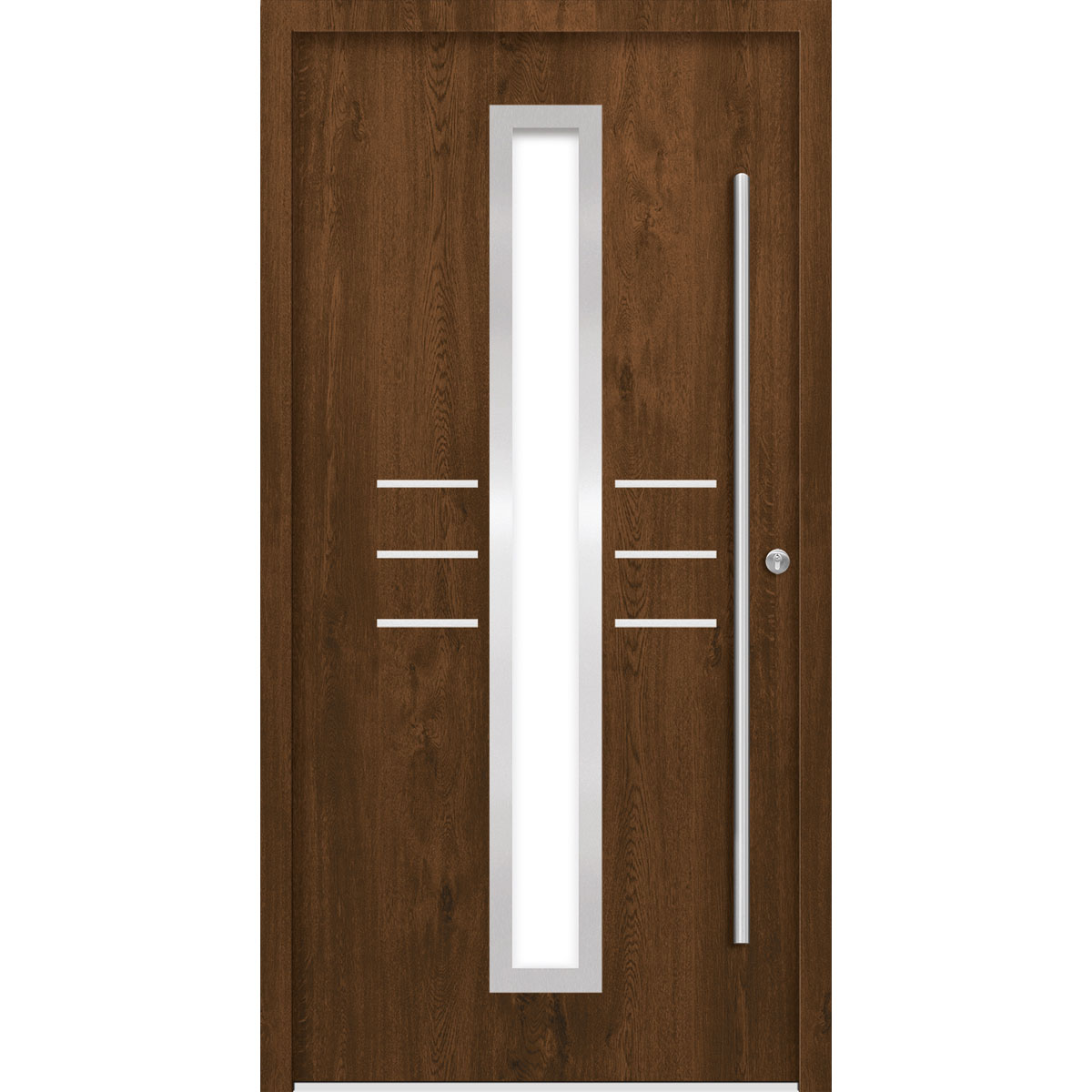 SplenDoor  Premium-Haustür Passivedoor Lund energiesparend nussbaum 100 x 210 cm rechts