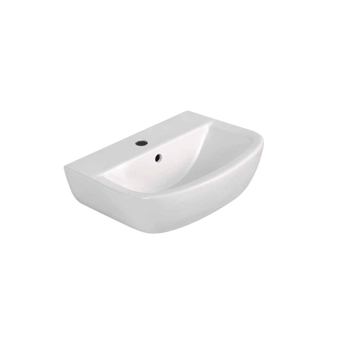 sanicomfort Waschbecken REKIA, 60 cm, Waschtisch aus Sanitärkeramik, weiß
