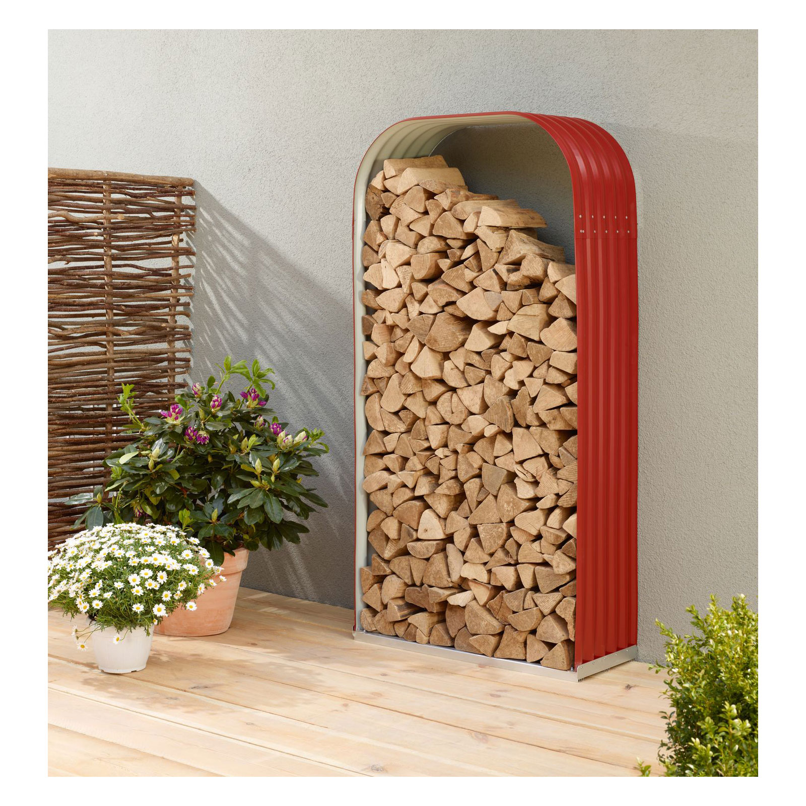 Vitavia Kaminholzregal Lignum 401 hoch rubin-rot Bild 2