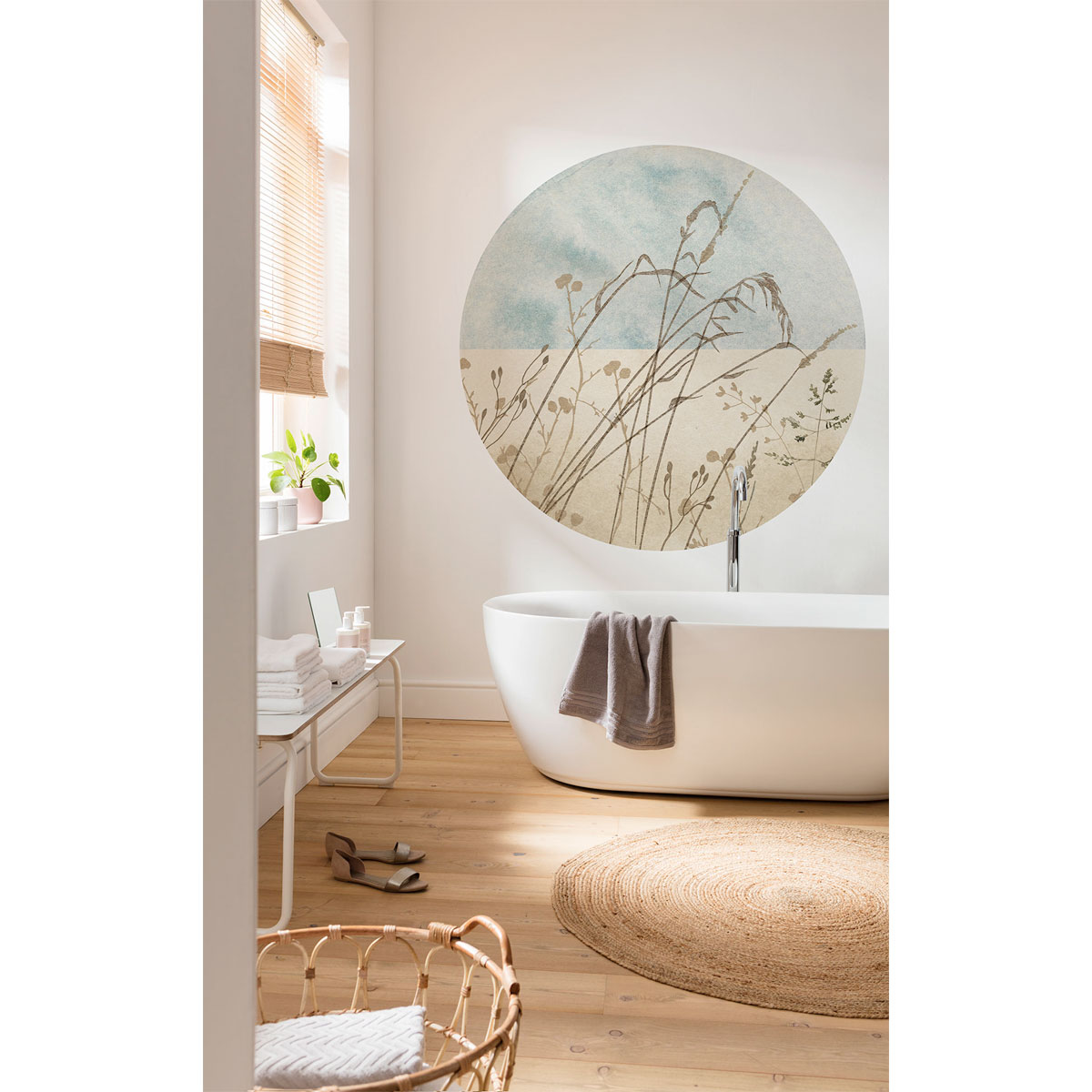 Komar  Selbstklebende Vlies Fototapete rund Gazon Durchmesser 125 cm Bild 1