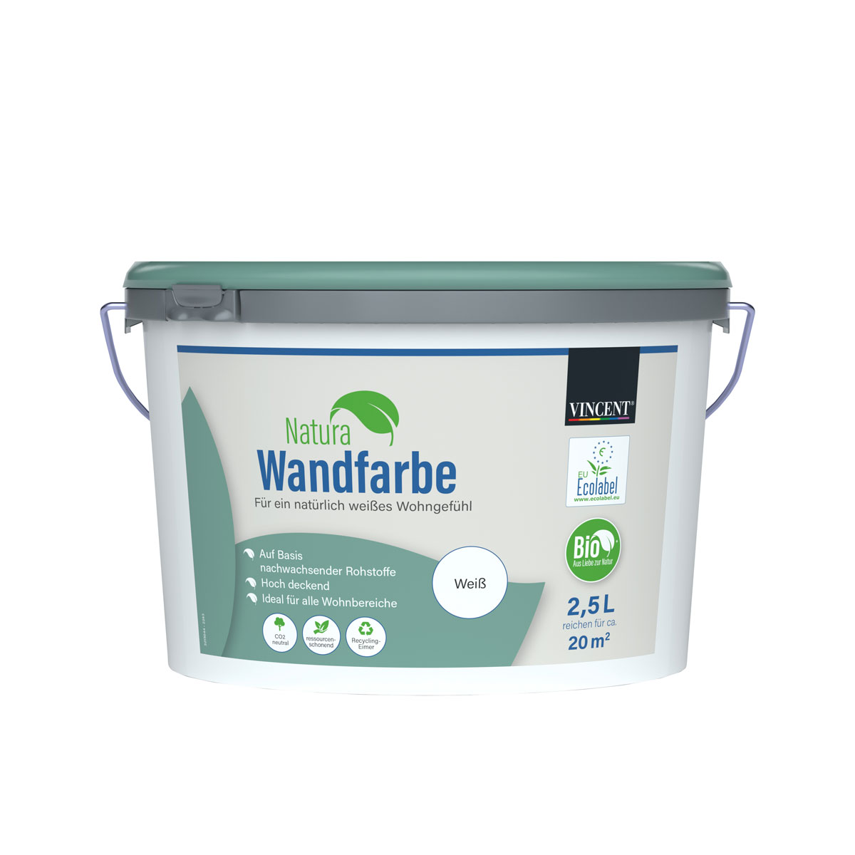 Vincent Wandfarbe Natura Wandfarbe 25 l