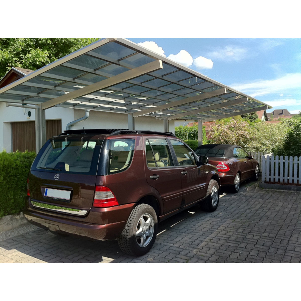 Ximax Carport Alu Linea 80 Tandem Edelstahl-Look Bild 4