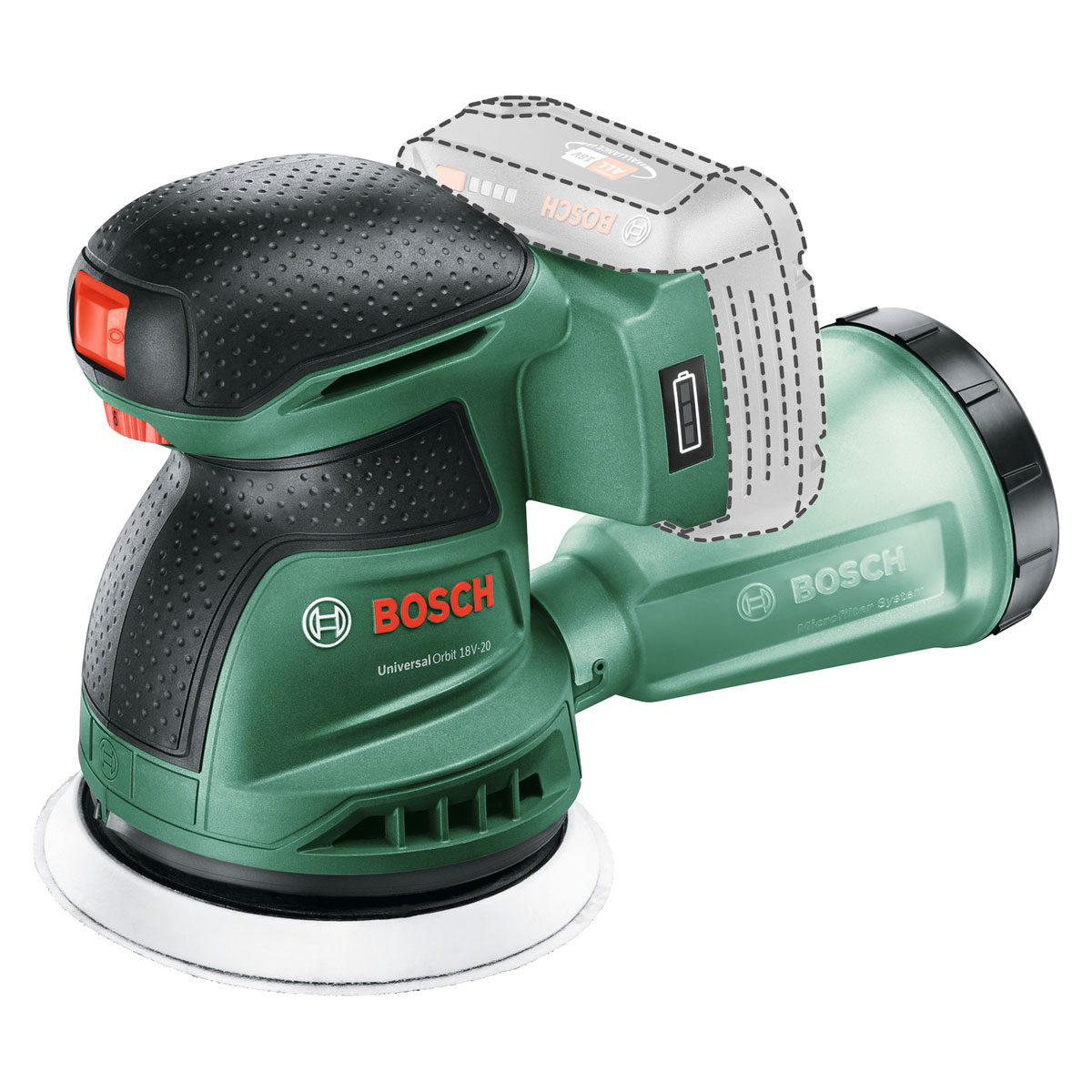 Bosch Akku-Exzenterschleifer Universal Orbit 18V-20 solo Bild 2